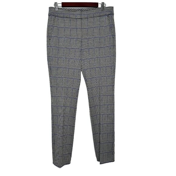 WHBM Pants Straight Leg Houndstooth Luxe Plaid Size 6 - Picture 1 of 12